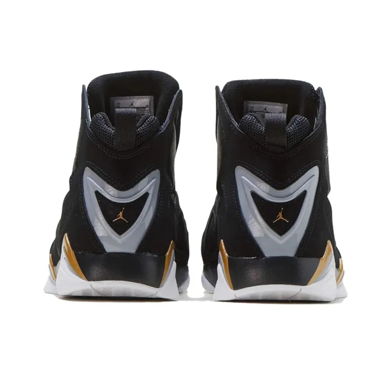 Jordan True Flight Black Metallic Gold-3