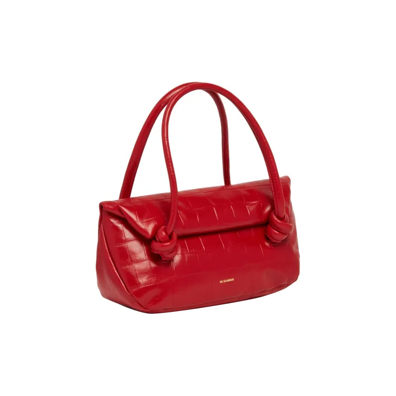 JIL SANDER Calfskin One Shoulder Handbag Trumpets Women's Red-1