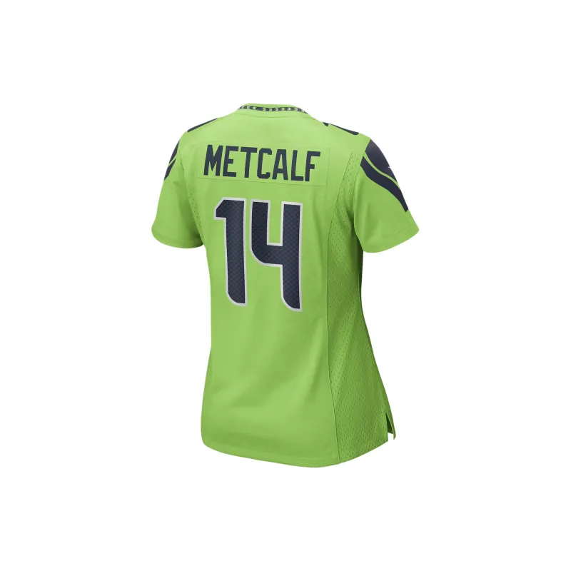 Nike NFL Seattle Seahawks DK Metcalf Soccer Jerseys Women's Neon Green-1