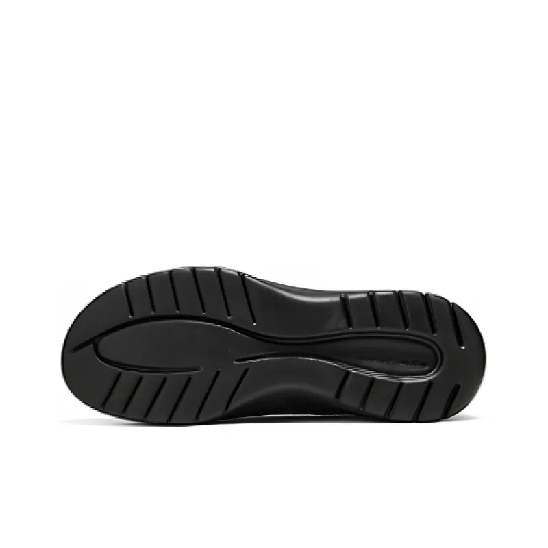 Skechers Breathable Lightweight Low Top Casual Shoes Women's Black-4