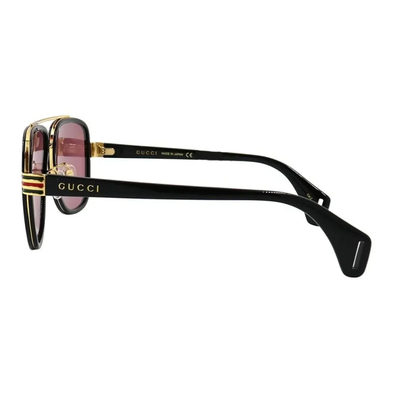 GUCCI Titanium Alloy Plastic Aviator Sunglasses Women's Black-2