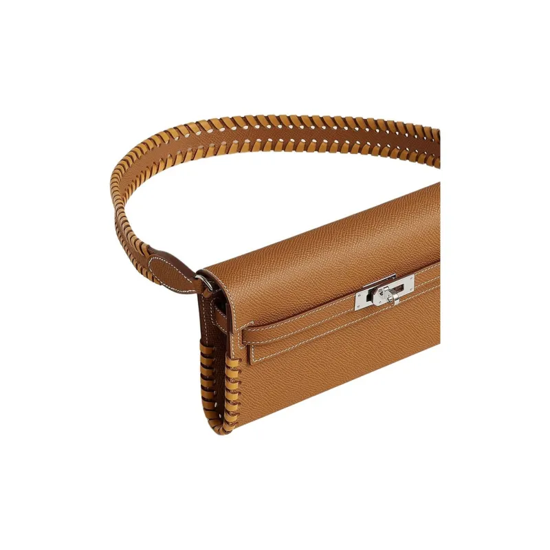 HERMES Kelly To Go Epsom With Swift Calfskin Shoulder Bag Crossbody Bag Wallet Women's Brown-3