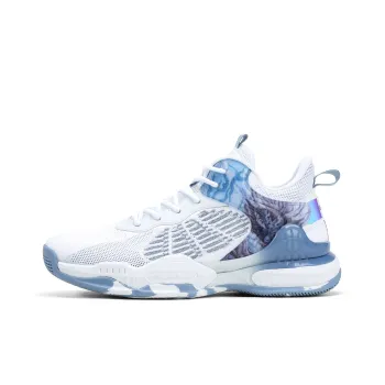 RED DRAGONFLY Basketball Shoes Men Low Top White Smoke Blue