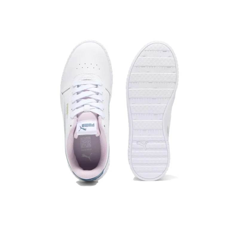 PUMA Carina 2.0 Slip Resistant, Abrasion Resistant, Lightweight Low Top Skateboard Shoes Women's White Pink-3