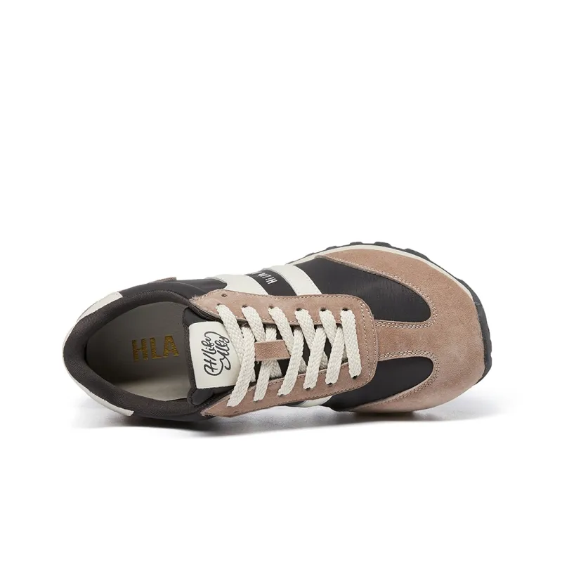 HLA Casual Shoes Women's Low Top Coffee/Navy Blue-7