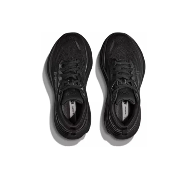 HOKA ONE ONE Bondi 8 Slip-Resistant Breathable Rebound Low-Top Running Shoes Men's Black-2