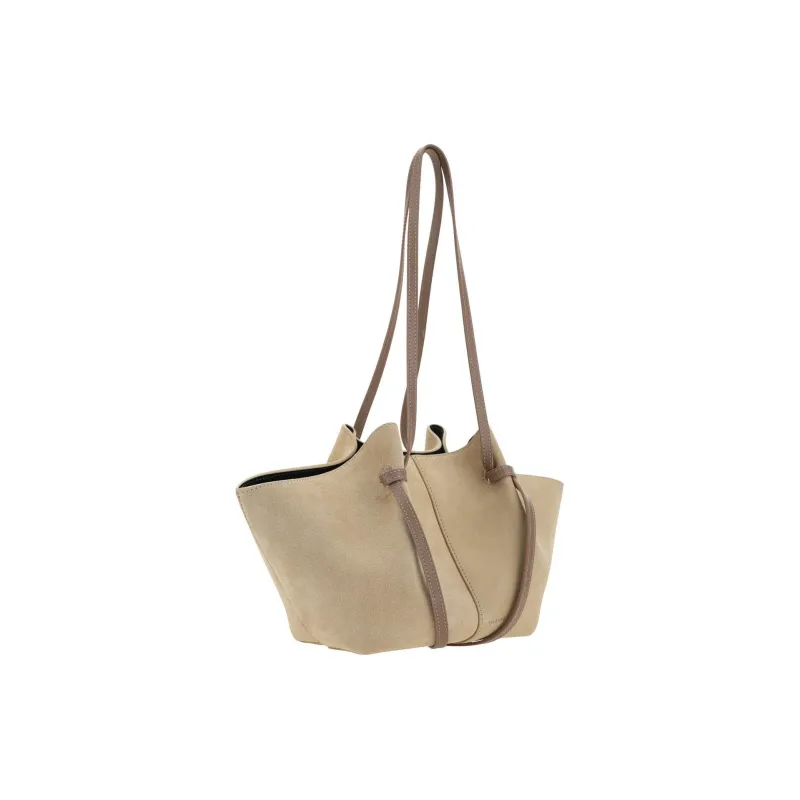 YUZEFI Calfskin One Shoulder Handbag Women's Sand-1