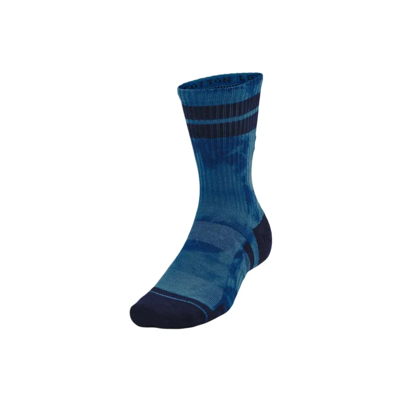 Under Armour Mid Calf Socks Unisex 2 Pack White+Blue-1