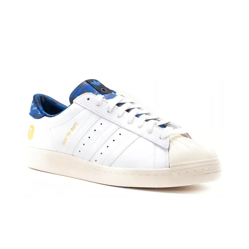 Adidas Superstar 80s Undefeated Bape White-2