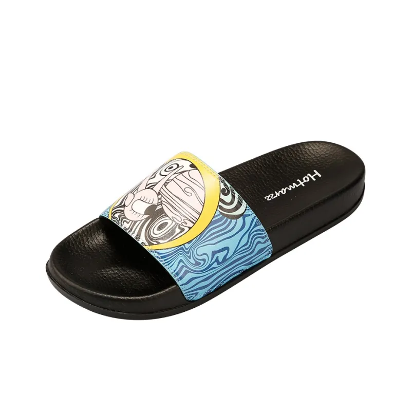 HOTMARZZ Slide Slippers Unisex Black/White-1
