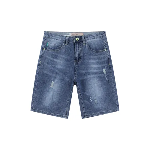 Tonlion Denim Shorts Men Medium Blue