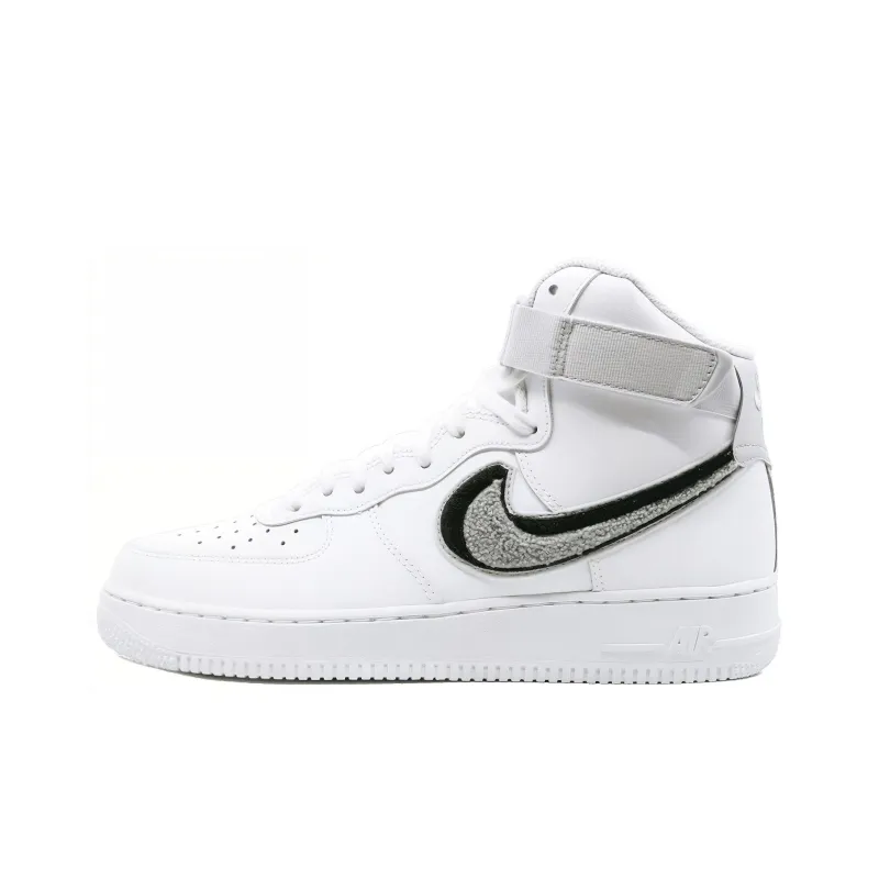 Nike Air Force 1 High 3D Chenille White Grey Black-0