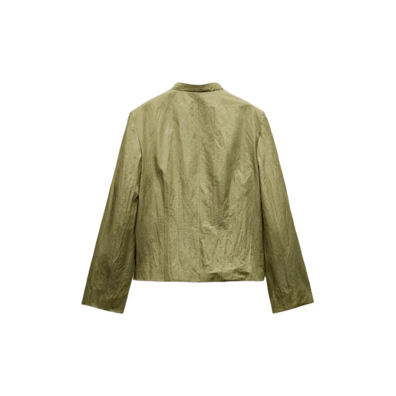 ZARA Jackets & Coats Women's Green-1