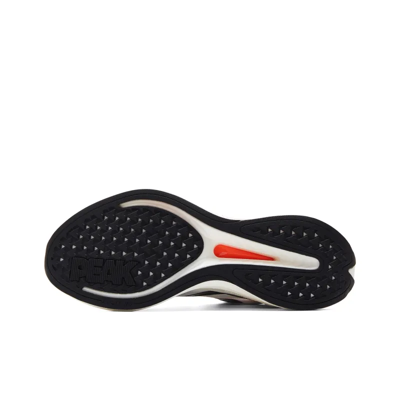 PEAK Cushioning Anti-Slip And Wear-Resistant Rebound Low-Top Running Shoes Men's Large White Black With Bright Orange-5