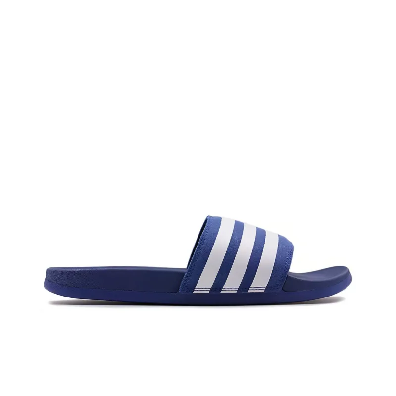 Adidas Adilette Rubber Sole Slip Resistant Slide Slippers Unisex Blue White-1