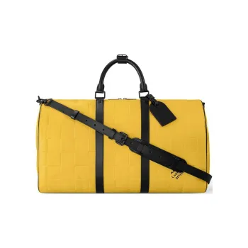 LOUIS VUITTON Keepall 50 Damier Scuba Yellow