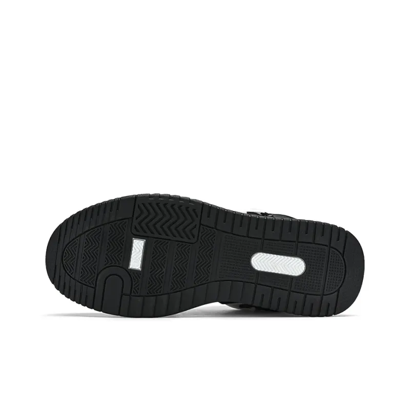 Binary Lightweight Breathable And Supportive Low Top Skateboard Shoes Men's Black White-6