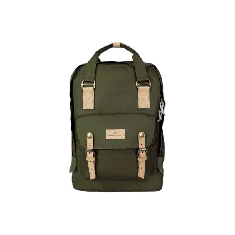 Doughnut Recycled Polyester Backpack Large Size Unisex Army Green-0