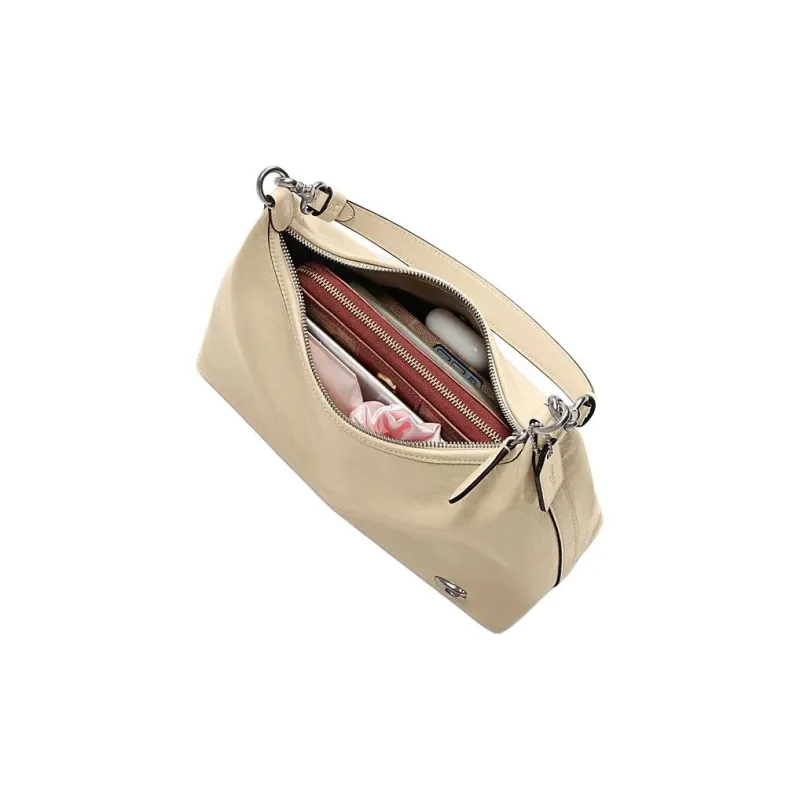 COACH Juliet Cow Leather Portable Crossbody Bag, Shoulder Bag Tubas Women's Ivory-4