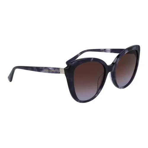 LONGCHAMP Plastic Irregular Shape Sunglasses Women's Purple