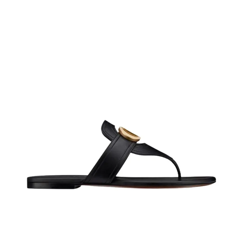 DIOR 30 Montaigne Stylish Sandals Women's Black-1