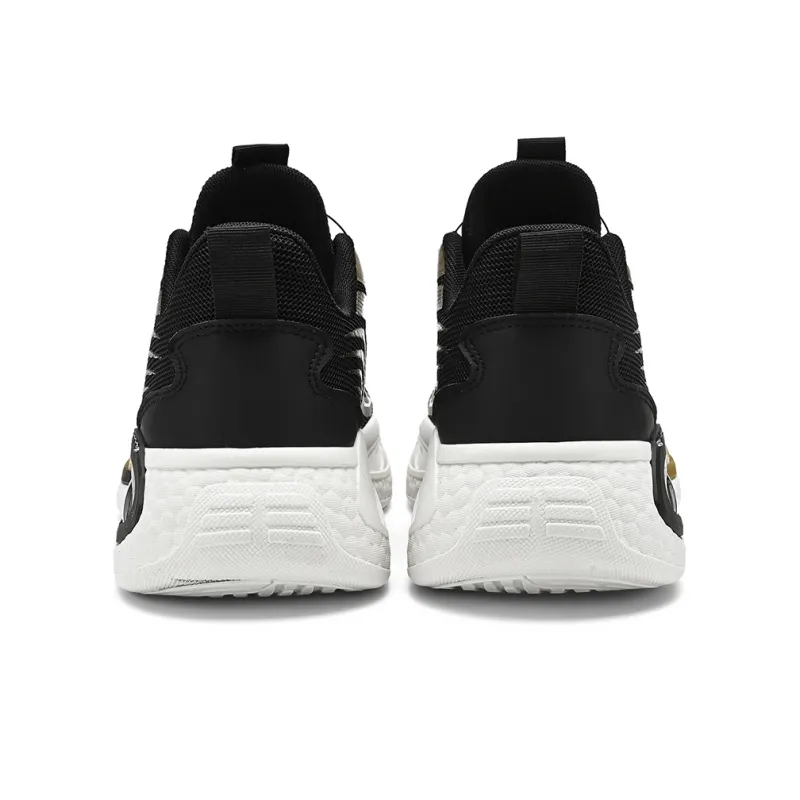 Binary Low Top Running Shoes Men's Black Gold-4