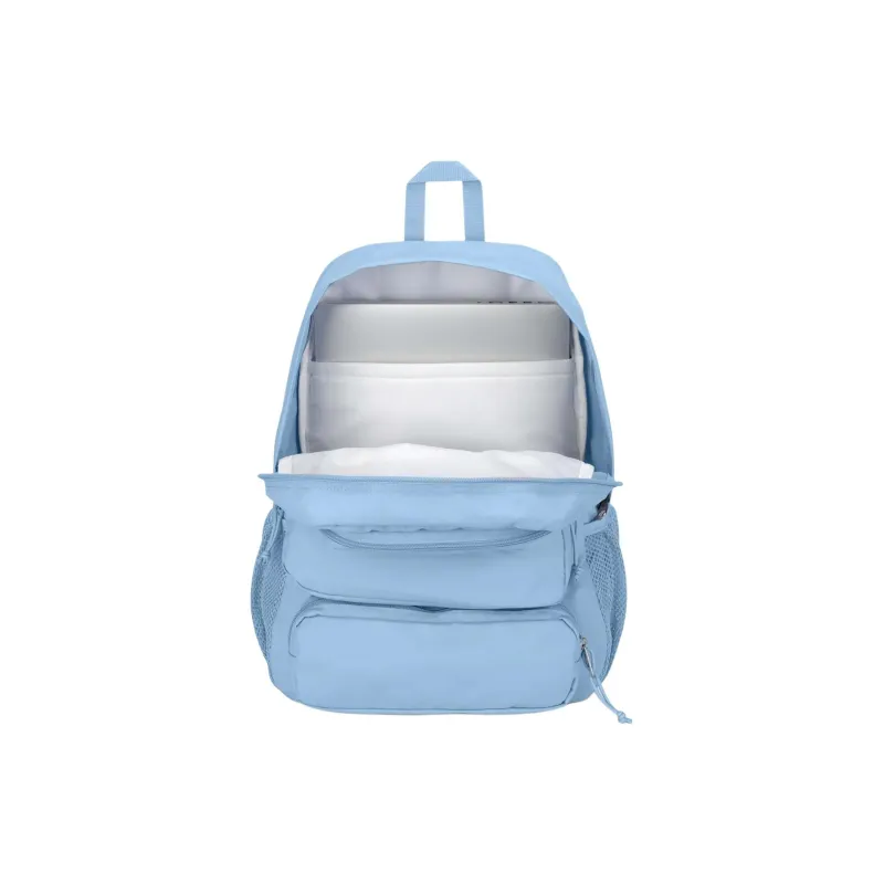 JanSport Recycled Polyester Backpack Unisex Light Blue-3