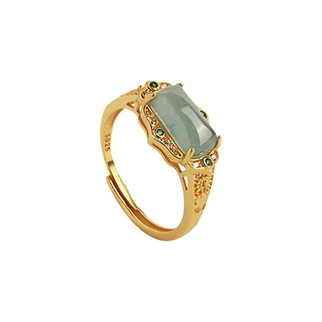 Xiaoyinjiang Ice Type Jadeite Rings Women's-0
