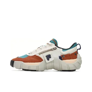 FILA FUSION BONE DX Spine Shoes Anti Slip Wear Resistant Low Top Casual Shoes Men's White Brown