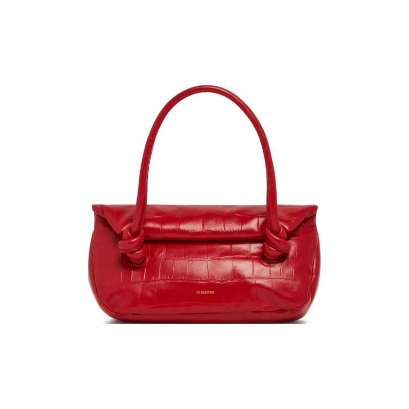 JIL SANDER Calfskin One Shoulder Handbag Trumpets Women's Red-0