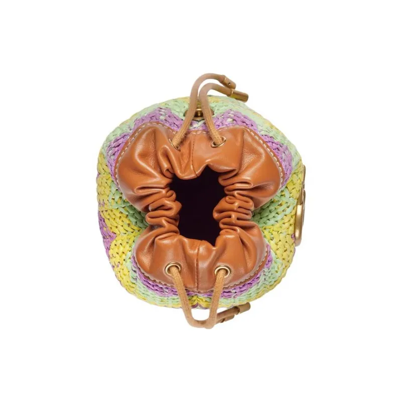 GUCCI GG Marmont Raffia Blend Viscose Crossbody Bag Shoulder Bag Extra Mini Women's Multicolor-5