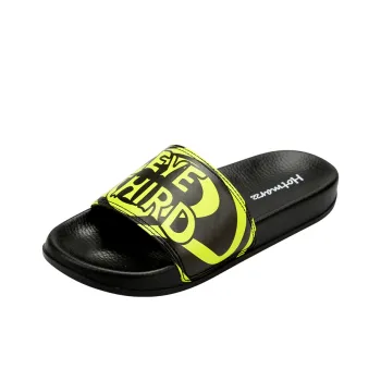 HOTMARZZ Slide Slippers Unisex Black/Neon Green