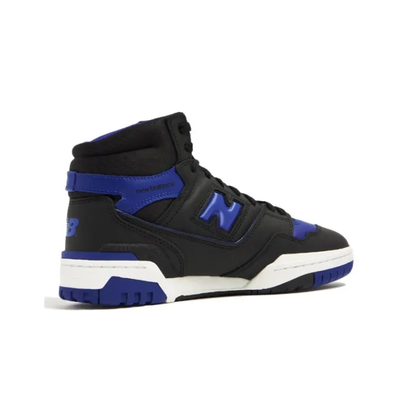 New Balance NB 650 Abrasion Resistant Breathable Mid Top Vintage Basketball Shoes Men's Black Blue-3