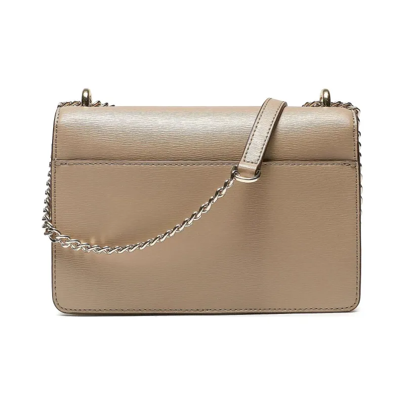 DKNY Grained Leather Shoulder Bag Crossbody Bag Women's Gray Brown-2