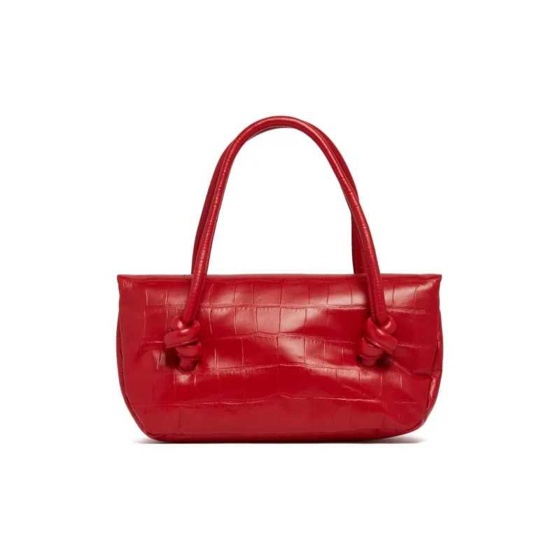 JIL SANDER Calfskin One Shoulder Handbag Trumpets Women's Red-3