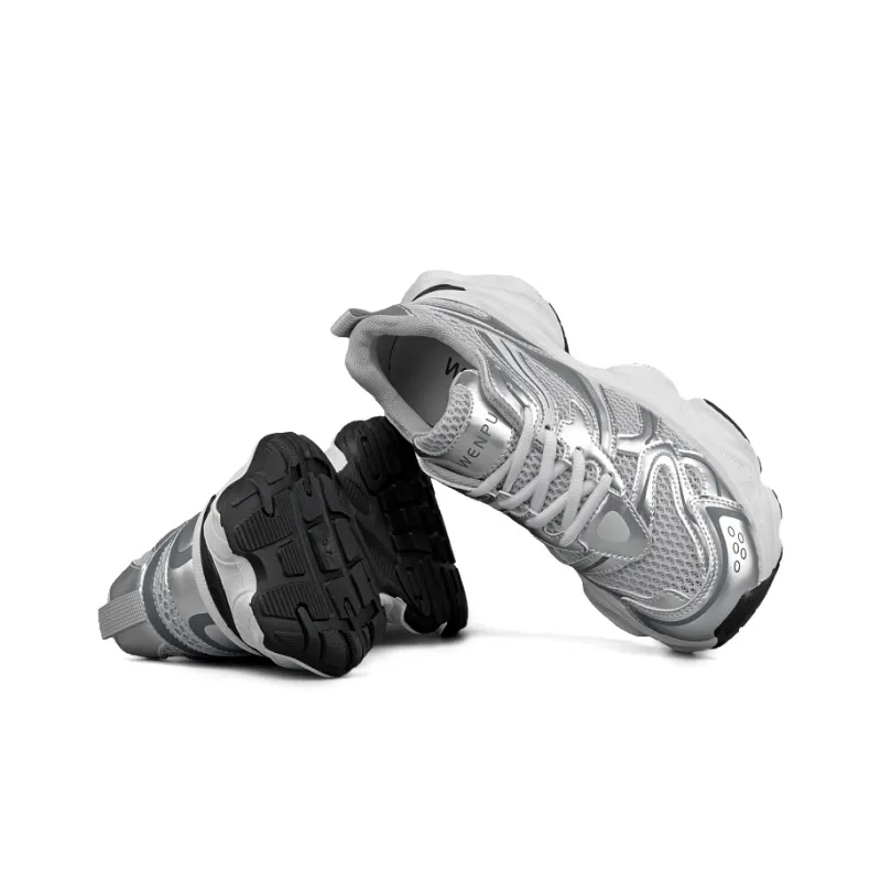 WENPU Cushioning Moisture Wicking Lightweight Low Top Chunky Sneakers Women's-8