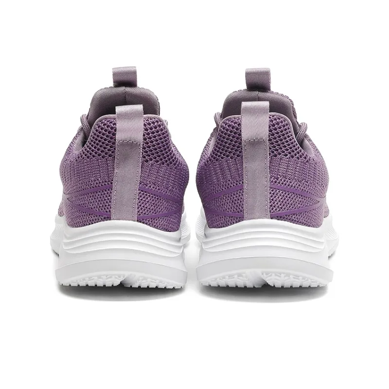 Mulinsen Breathable Quick Dry Support Lightweight Height Increasing Rebound Low Top Running Shoes Unisex Lilac-3