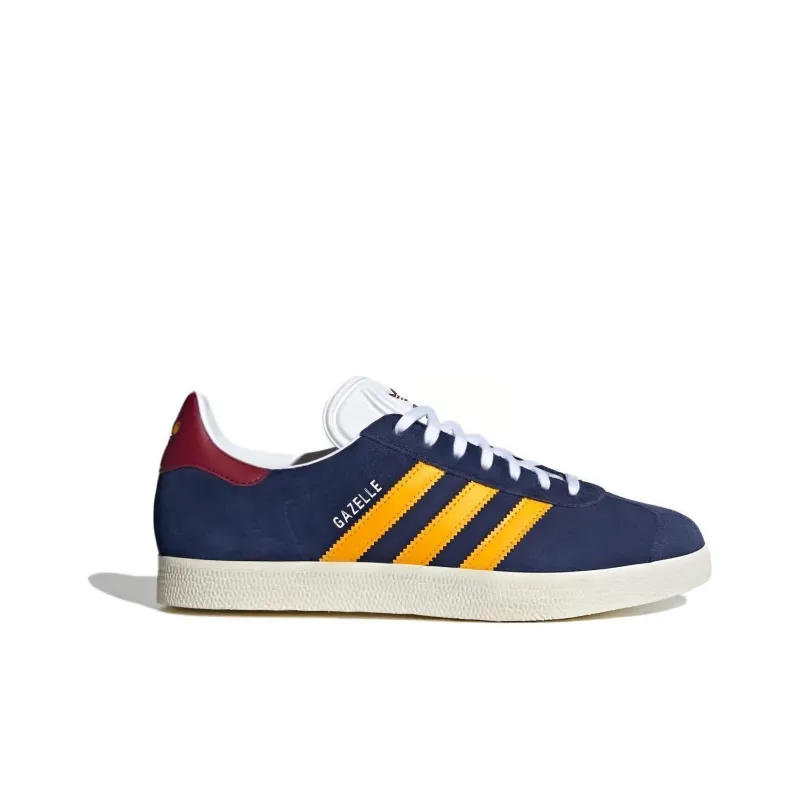Adidas Originals Gazelle Dark Blue Crew Yellow Burgundy-1
