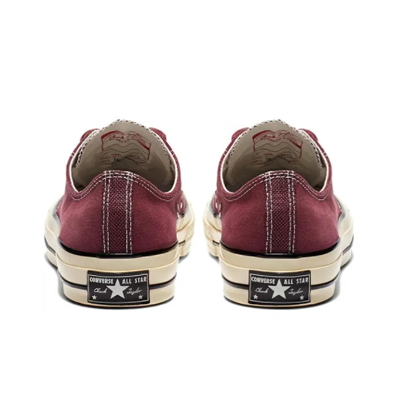 Converse 1970s Anti Slip Wear Resistant Low Top Canvas Shoes Unisex Burgundy-3