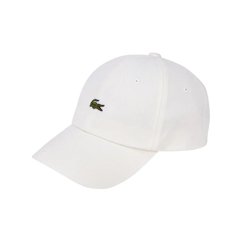 LACOSTE Cotton Baseball Caps Unisex White-0