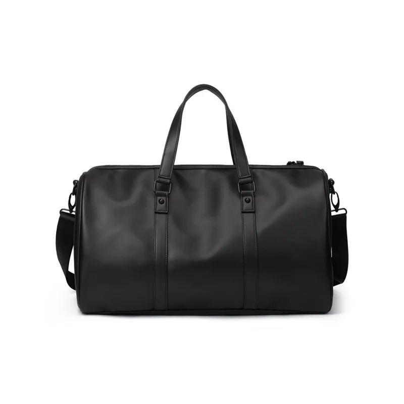 LOVERPUSS Polyurethane Gym Bag Large Size Unisex Cool Black-3
