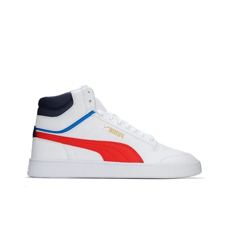 PUMA Shuffle Mid 'White High Risk Red'-1