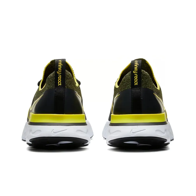 Nike React Infinity Run Flyknit Black Sonic Yellow-4