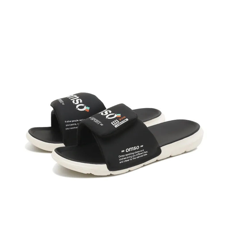 OMSO Slide Slippers Unisex Black-2