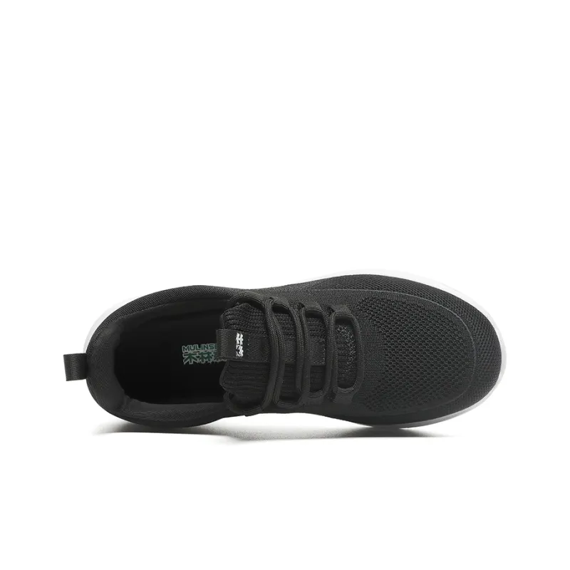 Mulinsen Moisture Wicking, Rebound Height Increasing, Lightweight, Breathable Low Top Casual Shoes Women's Black-8