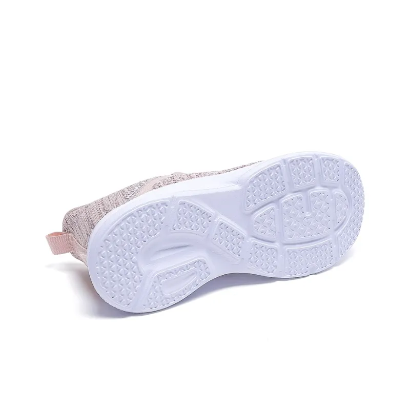 Mulinsen Running Shoes Women's Low Top Black White/Lotus Root Powders/Russet Red-10