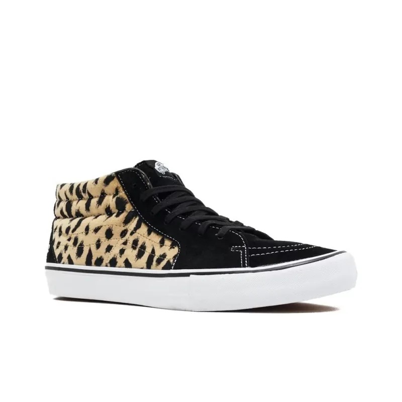 Vans Sk8 Mid Supreme Velvet Leopard Black-1
