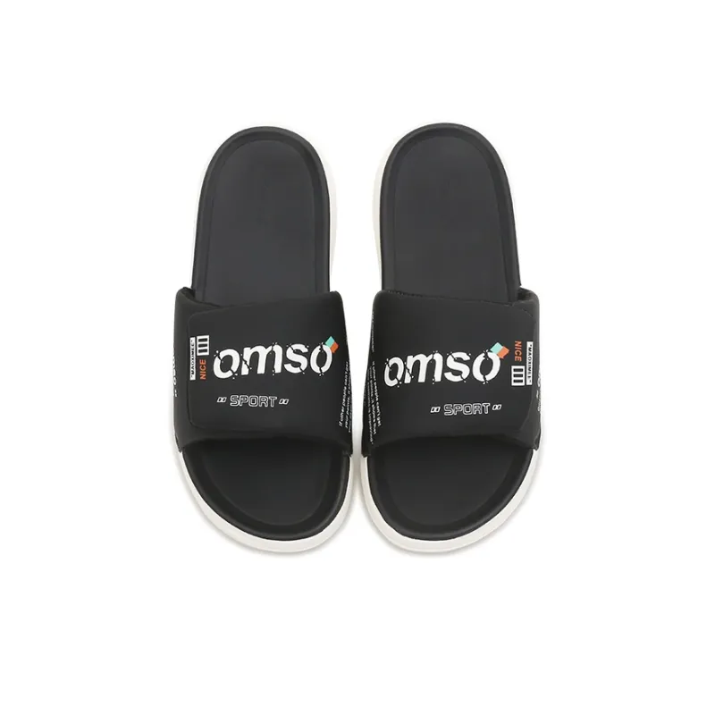 OMSO Slide Slippers Unisex Black-3