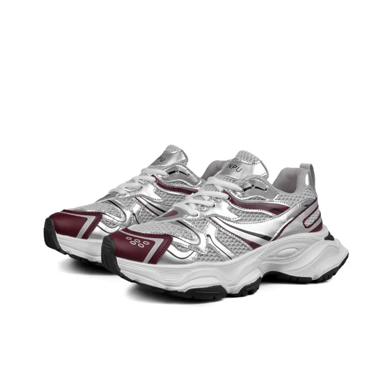 WENPU Cushioning Moisture Wicking Lightweight Low Top Chunky Sneakers Women's-1