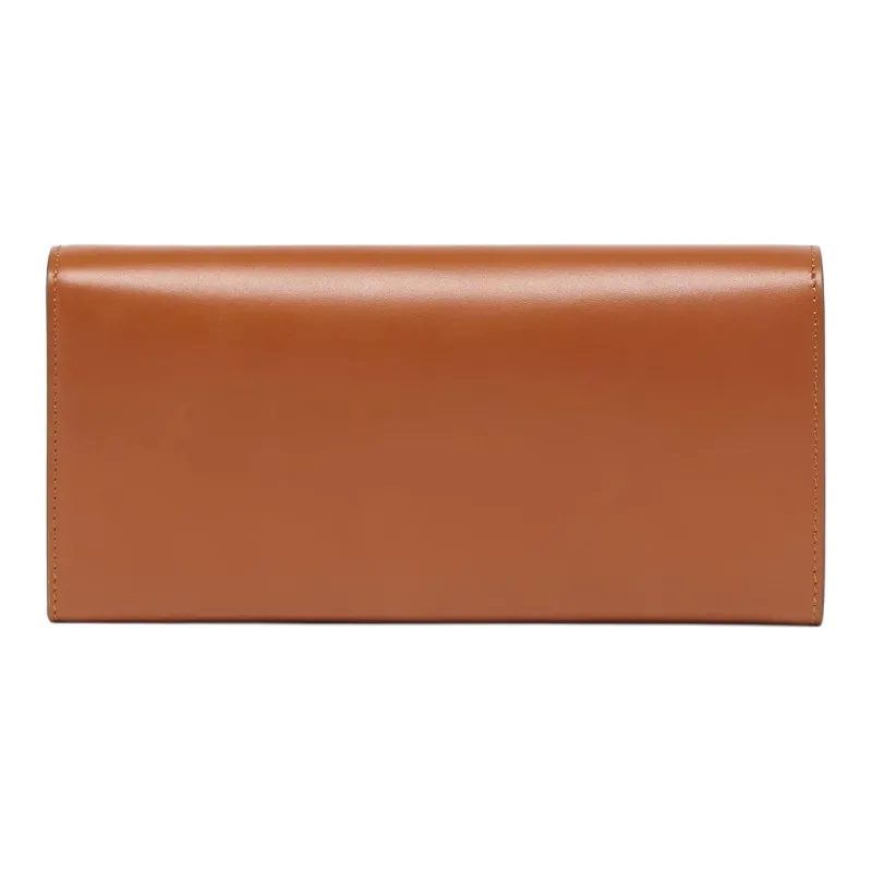 FENDI ROMA Leather Wallet Women's Brown-2